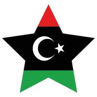 Flag of Libya. Libya flag with design shape vector