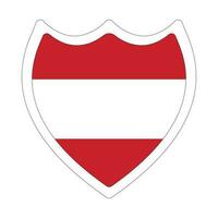 Austria flag. Flag of Austria in shape design vector