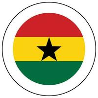 Ghana flag. Flag of Ghana in design shape vector