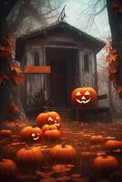 Halloween background. Illustration photo