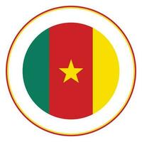 Flag of Cameroon. Cameroon flag in design shape vector