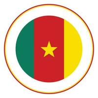 Flag of Cameroon. Cameroon flag in design shape vector