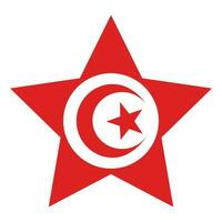 Flag of Tunisia. Tunisia flag with the design shape vector