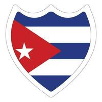 Cuba flag. lag of Cuba in design shape vector