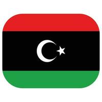 Flag of Libya. Libya flag with design shape vector