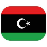 Flag of Libya. Libya flag with design shape vector