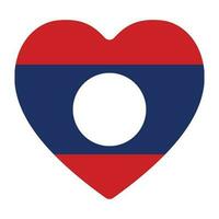 Laos flag in shape. Flag of Laos in shape. vector