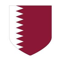 Qatar flag in shape. Flag of Qatar in shape. vector