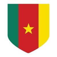 Flag of Cameroon. Cameroon flag in design shape vector