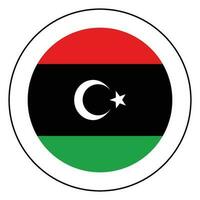 Flag of Libya. Libya flag with design shape vector