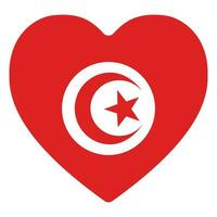 Flag of Tunisia. Tunisia flag with the design shape vector