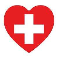Flag of Switzerland in shape. Swiss flag in shape vector