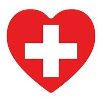 Flag of Switzerland in shape. Swiss flag in shape vector