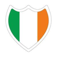 Ireland flag in design shape vector