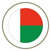 Madagascar flag. Flag of Madagascar in design shape vector