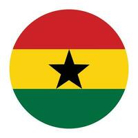 Ghana flag. Flag of Ghana in design shape vector