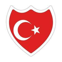 Flag of Turkey in shape. Turkey flag in shape. vector