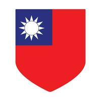 Flag of Taiwan in shape. Taiwan flag in shape. vector