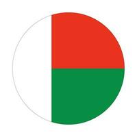 Madagascar flag. Flag of Madagascar in design shape vector