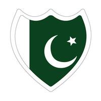 bandera de Pakistán en forma. Pakistán bandera en forma vector