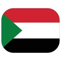 Sudan Flag. Flag of Sudan in design shape vector