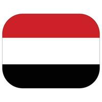 Yemen flag. Flag of Yemen in shape vector