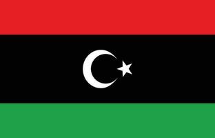 Flag of Libya. Libya flag with design shape vector