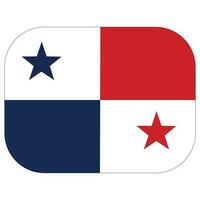 Panamanian flag. Flag of Panama in design shape vector