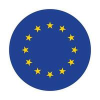 Flag of Europe. European Union. EU flag in design shape vector