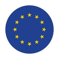 Flag of Europe. European Union. EU flag in design shape vector