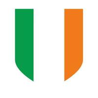 Ireland flag in design shape vector