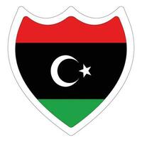 Flag of Libya. Libya flag with design shape vector