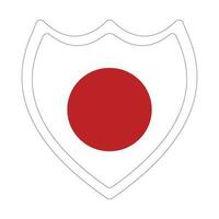 Japanese flag in shape. Flag of Japan in shape. vector