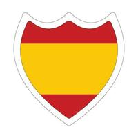 Flag of Spain in shape. Spanish flag in shape. vector