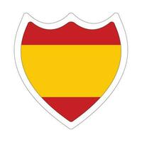 Flag of Spain in shape. Spanish flag in shape. vector