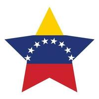 Flag of Venezuela. Venezuela flag in design shape. vector
