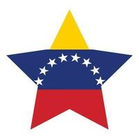 Flag of Venezuela. Venezuela flag in design shape. vector