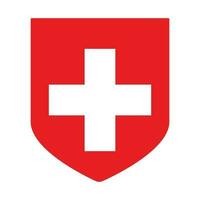 Flag of Switzerland in shape. Swiss flag in shape vector