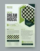 Corporate real estate agency business flyer template design vector