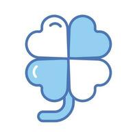 A four petals flower, sign of luck, clover flat icon, premium vector design of game character