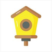 Check this beautifully designed vector of bird hose in editable style, nesting box of birds