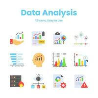 Carefully crafted data analysis and statistics icons, download this premium vectors easy to use