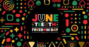 Juneteenth Freedom Day Template for background, banner, card, poster with typography design. African American Independence Day background, Day of freedom and emancipation. 19 June. vector. vector