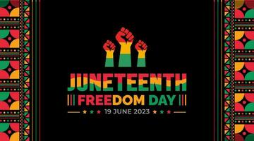 Juneteenth Freedom Day Template for background, banner, card, poster with typography design. African American Independence Day background, Day of freedom and emancipation. 19 June. vector. vector