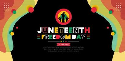 Juneteenth Freedom Day Template for background, banner, card, poster with typography design. African American Independence Day background, Day of freedom and emancipation. 19 June. vector. vector