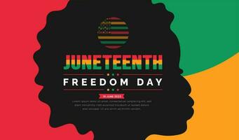 diecinueve de junio libertad día modelo para fondo, bandera, tarjeta, póster con tipografía diseño. africano americano independencia día fondo, día de libertad y emancipación. 19 junio. vector. vector