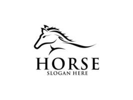 Horse Elegant Logo Vector, Horse Line Logo design template vector