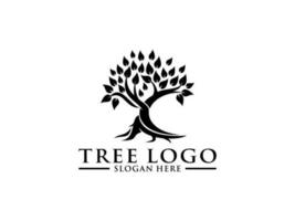 árbol logo vector, árbol de vida logo diseño modelo aislado en blanco antecedentes vector