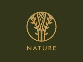 Tree Logo Vector, Garden plant natural symbols template vector