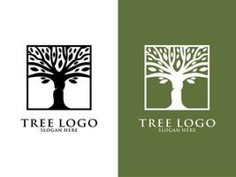 árbol logo vector, resumen árbol logo diseño modelo vector